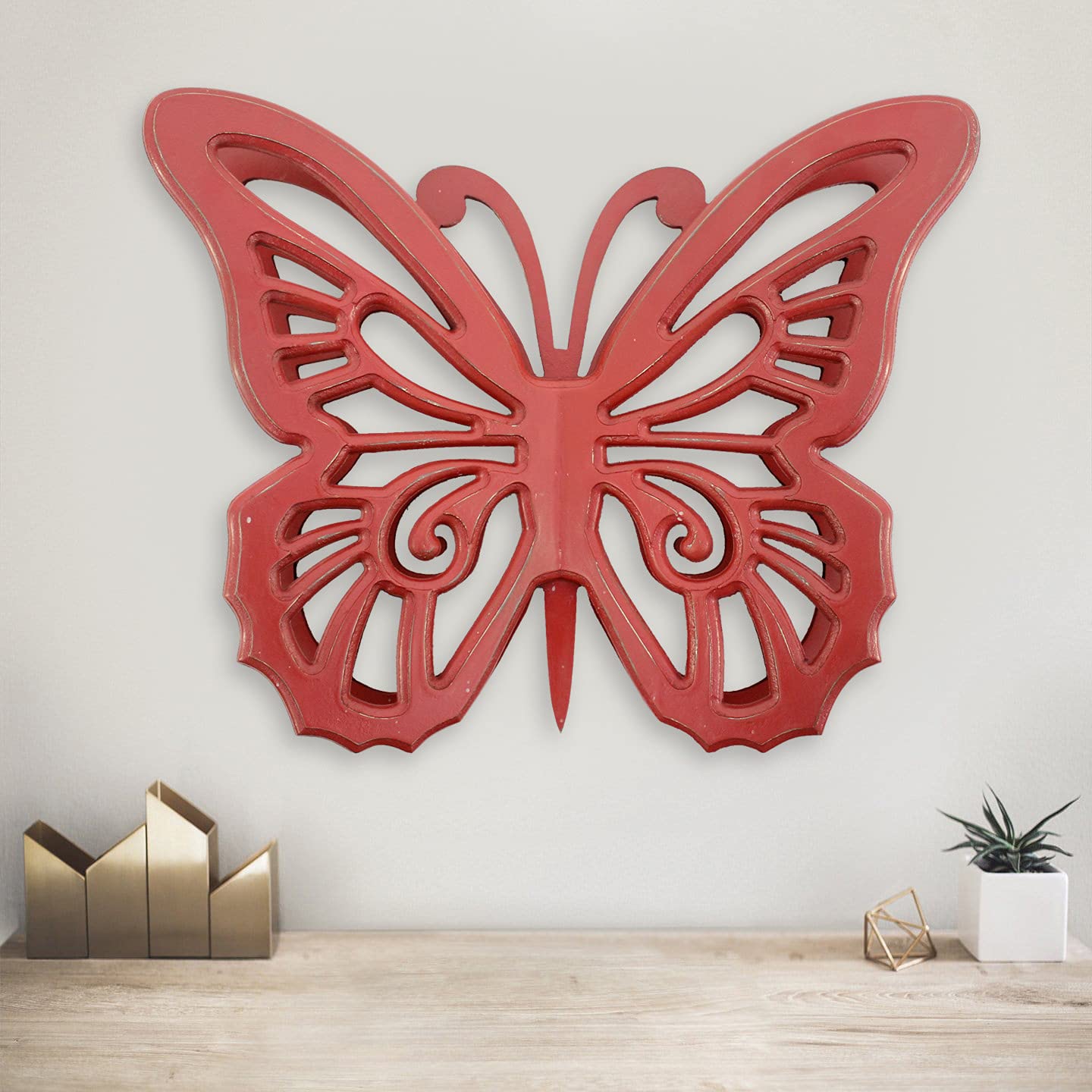 Diseño único De Mariposa Con Vector De Color Rojo | Vector Premium