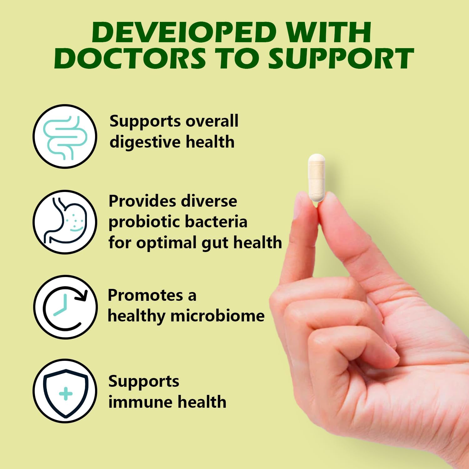 Helicobacter Pylori Defense Probiotics – Formulated with Lactobacillus reuteri, Mastic Gum, and Berberine, 100 Billion CFU, Gastritis, Digestion & Gut Health for Stomach Comfort, Vegan, 120 Capsules. - Image 4