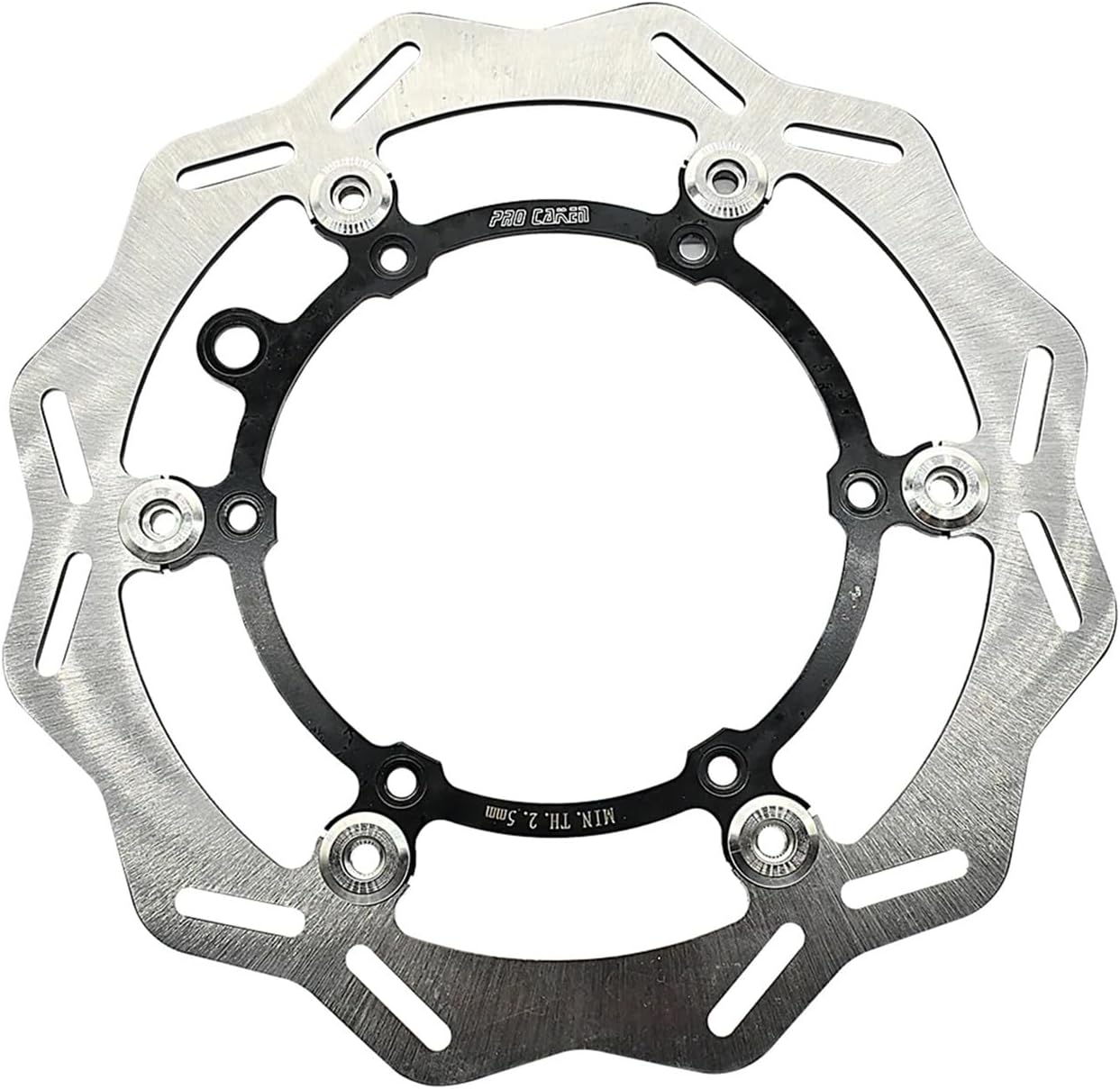 Compatible with XC XCF XCW SX SXF EXC EXCF 125 250 300-450 TPI Six Days Motorcycle 260mm 320mm Front Floating Brake Disc Rotor(K-260mm Black)