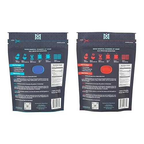 Miniatura 2 de Magical Butter Kit de Mezcla y Molde para Gomitas  Mezcla Normal de Frambuesa Azul y Cereza con Moldes de Silicona de 10 mL y Espátulas  Set Fácil