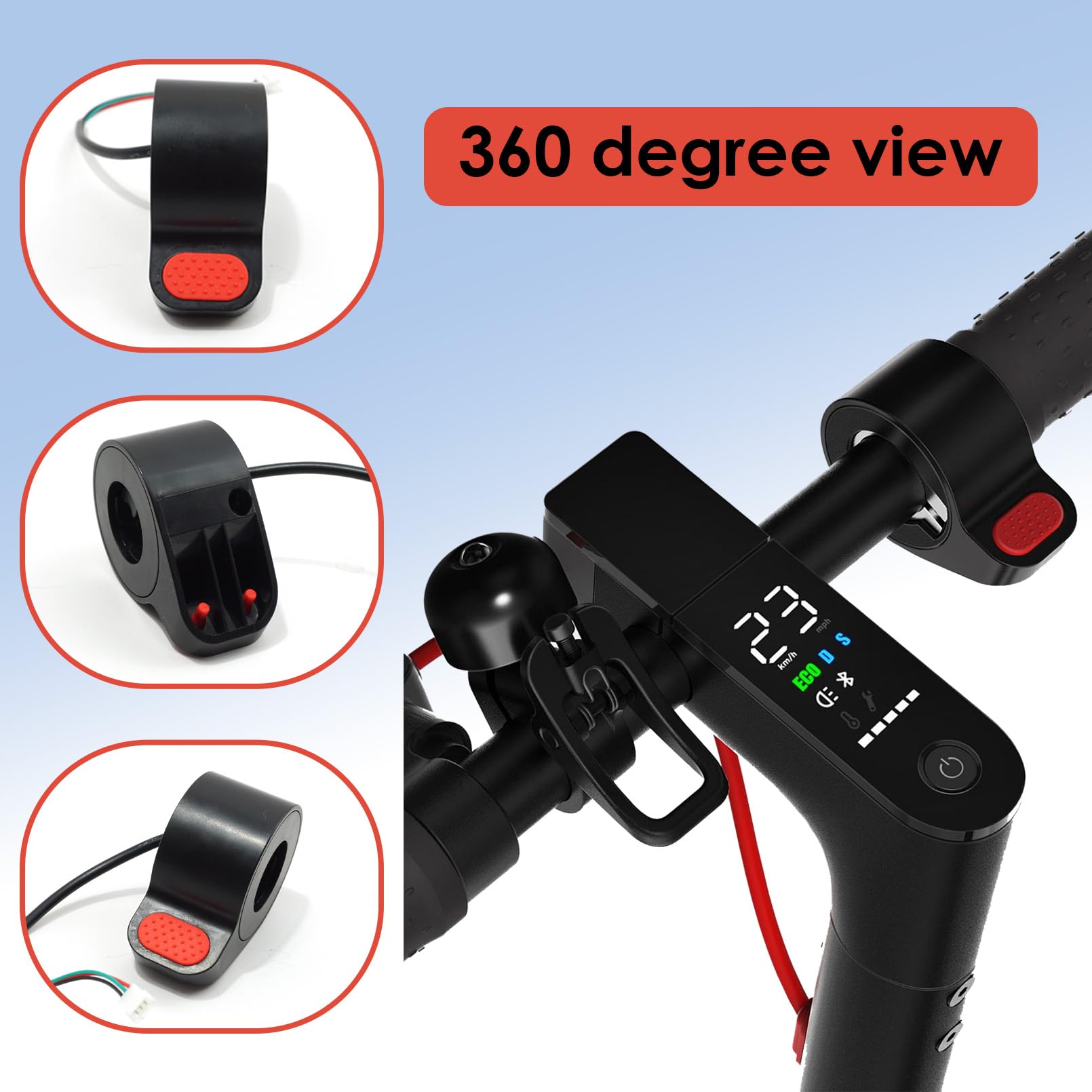 Acelerador Patinete eléctrico para Xiaomi M365, 1S, Essential Pro y Pro2 (3 pines), Acelerador de scooter eléctrico — view 3