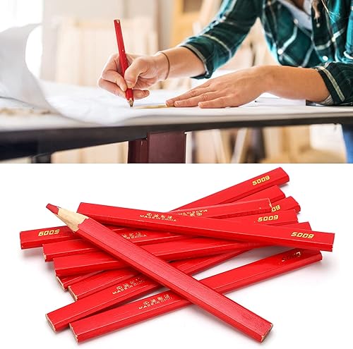 Miniatura 5 de Fafeicy Lápices de carpintero, 10 lápices de carpintero, lápices de carpintero, lápices octogonales de madera plana de 6.693 in, lápices de