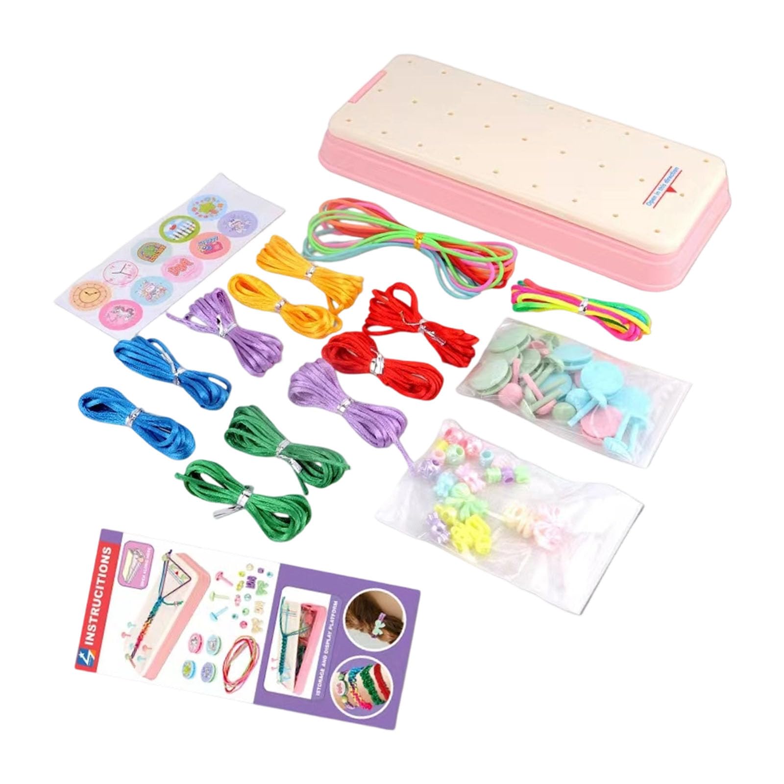 YWLUUOO Childrens Bracelets Weaving Set for Fun Creating Unique Jewelry Braided Bracelets Maker Educational Weaving Tool