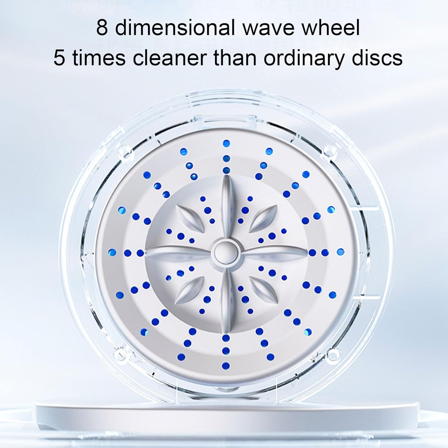 Luqeeg Portable Mini Washing Machine, Strong Dirt Removal Underwear Washer with Automatic Dewatering Blue Light Long Lasting Working for Dorms Apartments Rvs, Small & Lightweight (White)