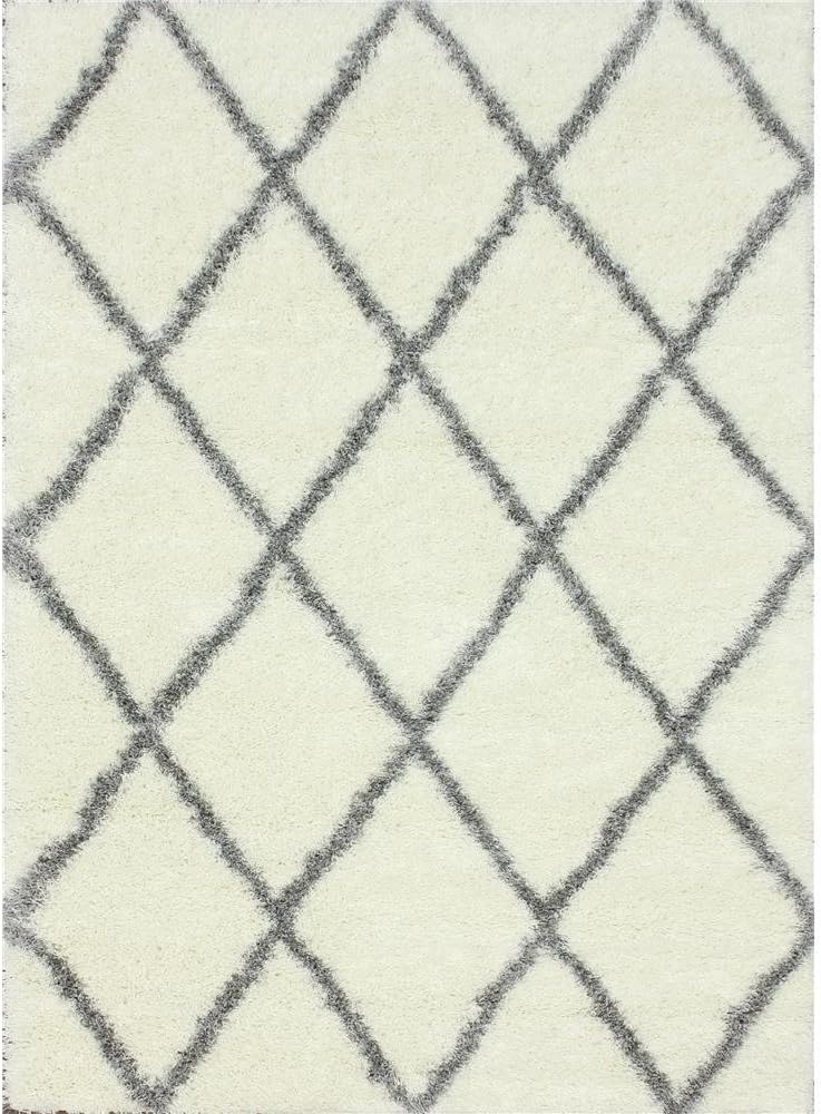 nuLOOM Shag Grey Plush Rug Rug Size 6'7" x 9' Home & Kitchen