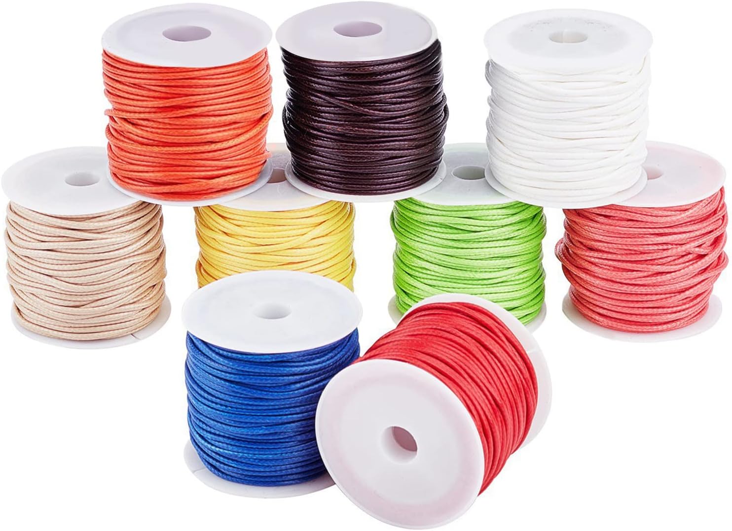 ROSENICE Waxed Cotton Cord String Jewelry Beading Thread 10M x 1MM - 10 ...