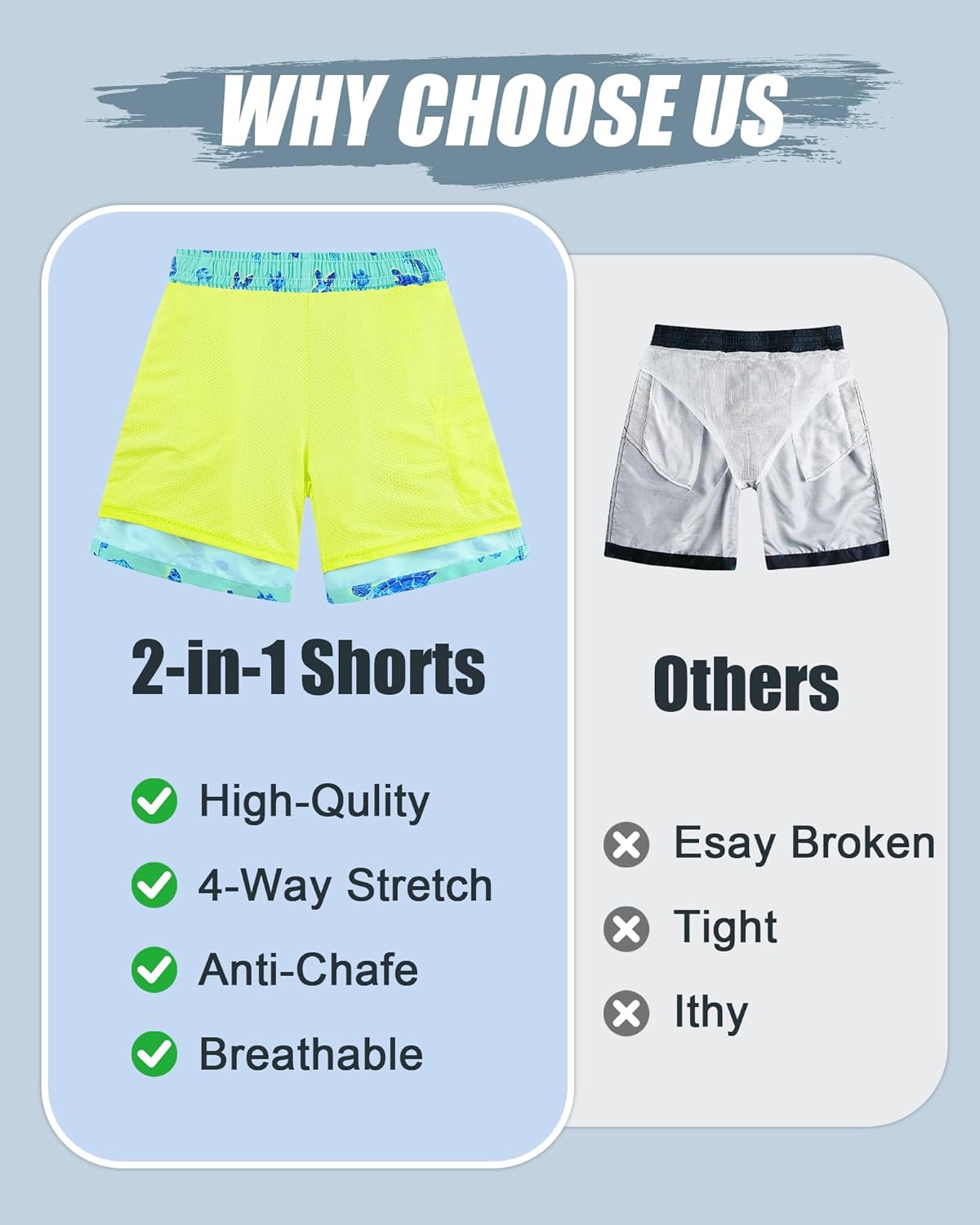 westwolf Boys Swim Trunks Compression Liner Bathing Suit Quick Dry Swimsuit 5-16T - Image 4