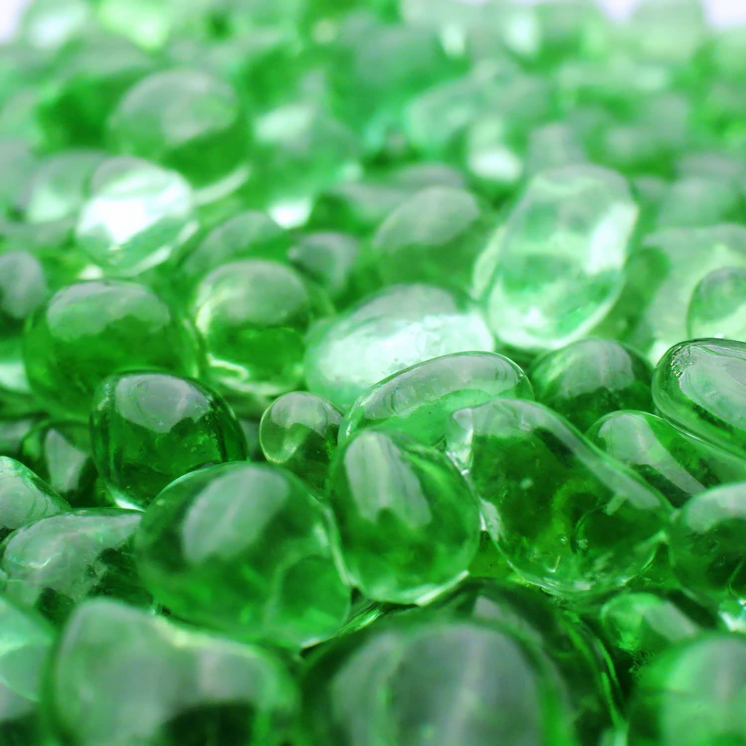 AFH Sensino® grüne Glas Beans für Handmassage und Fingertraining bei Wärmeanwendung und Kälteanwendung (5 kg) | Alternative zu Raps