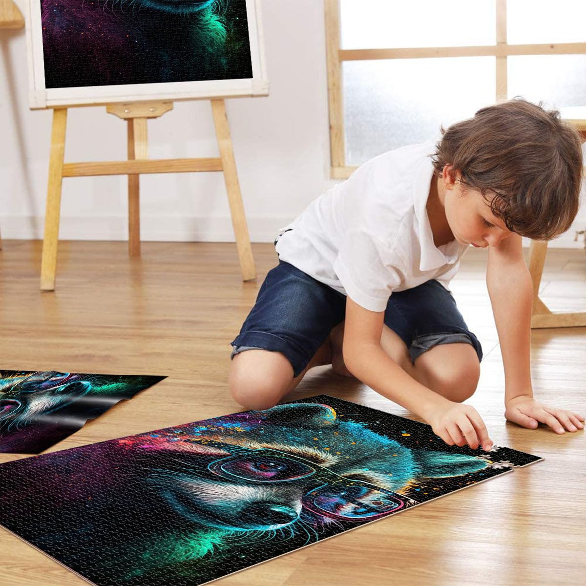 Puzzle fantasia Natale teschio vecchio uomo 2000 pezzi per adulti e bambini, 70 cm x 100 cm, puzzle con carte grigie, gioco educativo per adulti e bambini