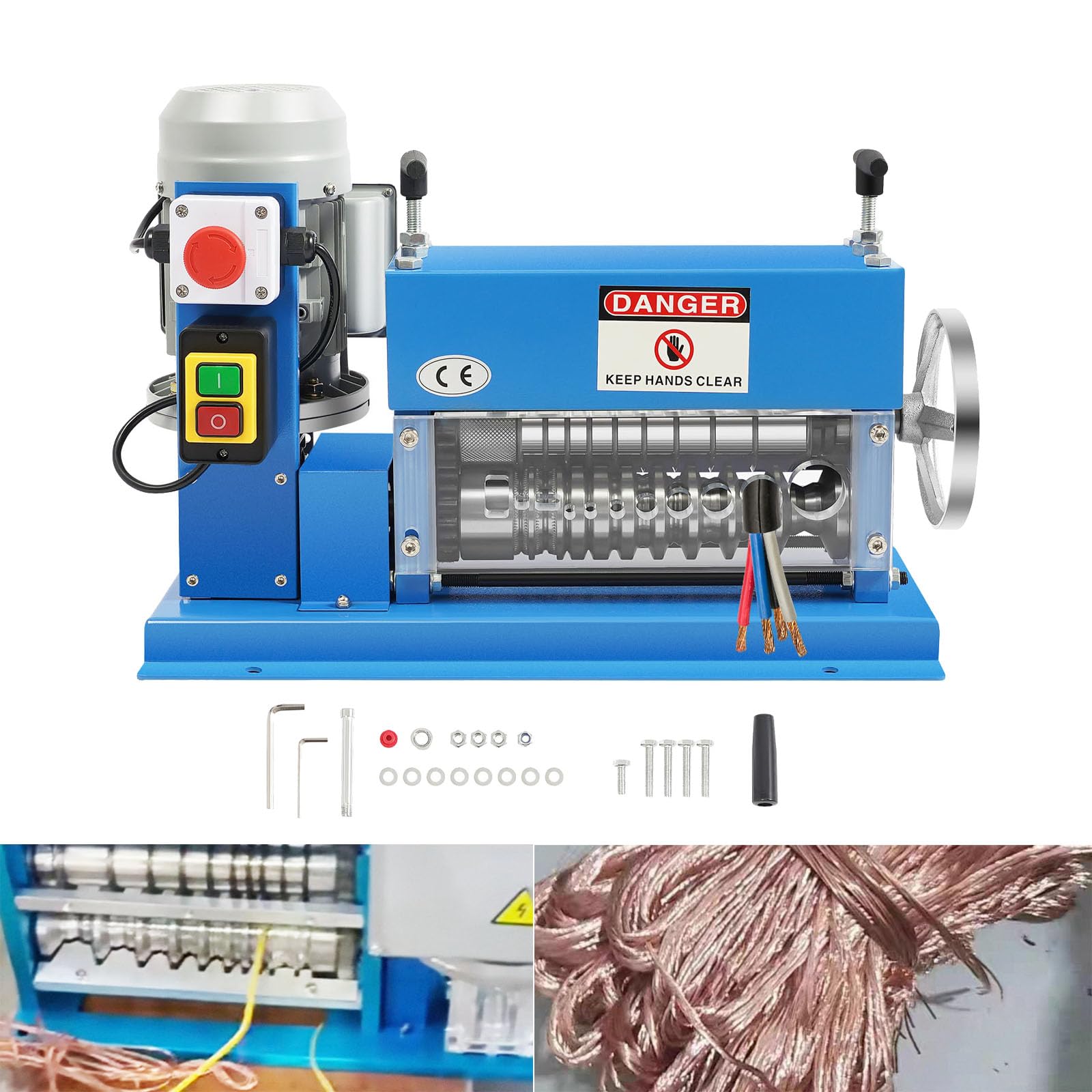 Levkitch Automatic Wire Stripper with 11 Channels,370W Power Cable Stripper Machine for 1.5mm to 38mm Copper Wire,Wire Stripping Machine Tool for Home Repair Remodelling Recycling