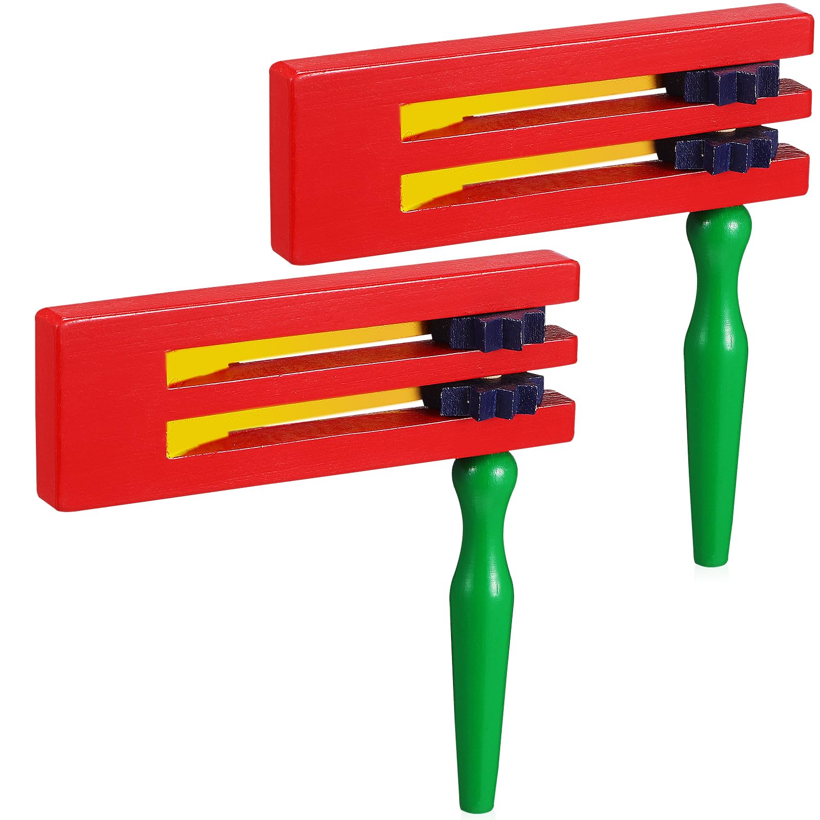 2 Pcs Wooden Soundboard Wooden Hand Clappers Wood Traditional Toy Noisemaker Toys Noise Ratchet Noise Maker Prank Spanish Clappers Matracas Mexicanas Spain Child Vocalize