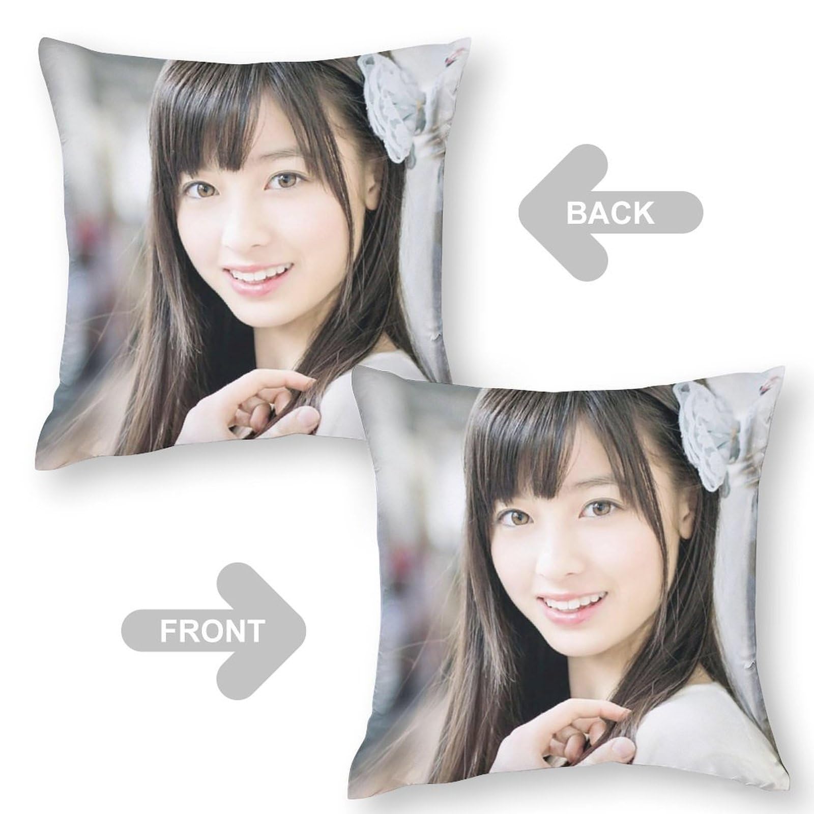 Amazon｜橋本環奈 枕カバー 抱き枕カバー 正方形 枕カバー
