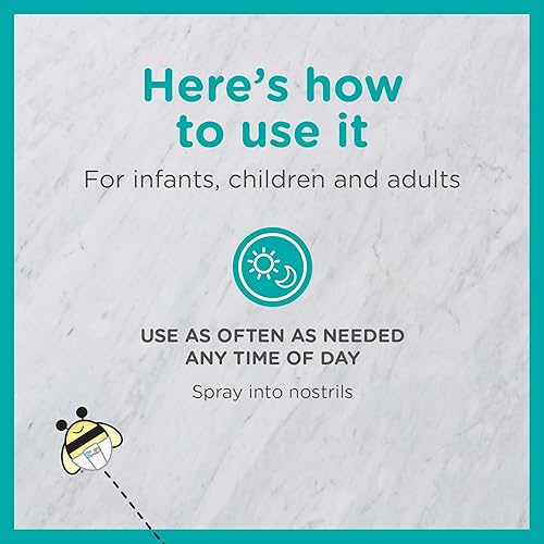 Miniatura 6 de Zarbee's Spray salino nasal para bebés, niebla estéril calmante con aloe, recién nacidos y más, alivio de la nariz limpiador, 3 onzas líquidas