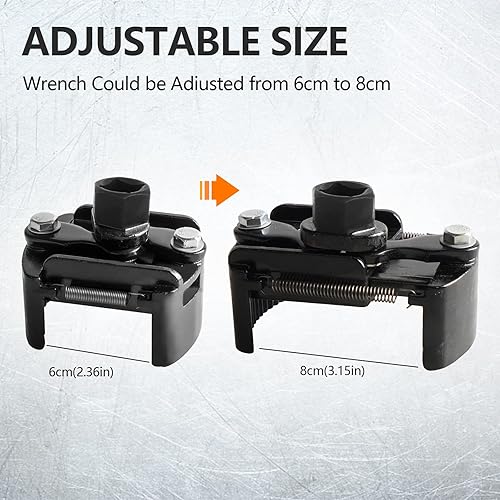 Miniatura 2 de YESHMA Llave de filtro de aceite, herramienta de extracción de tapa de filtro de aceite ajustable, 2 mandíbulas, herramienta universal para eliminar