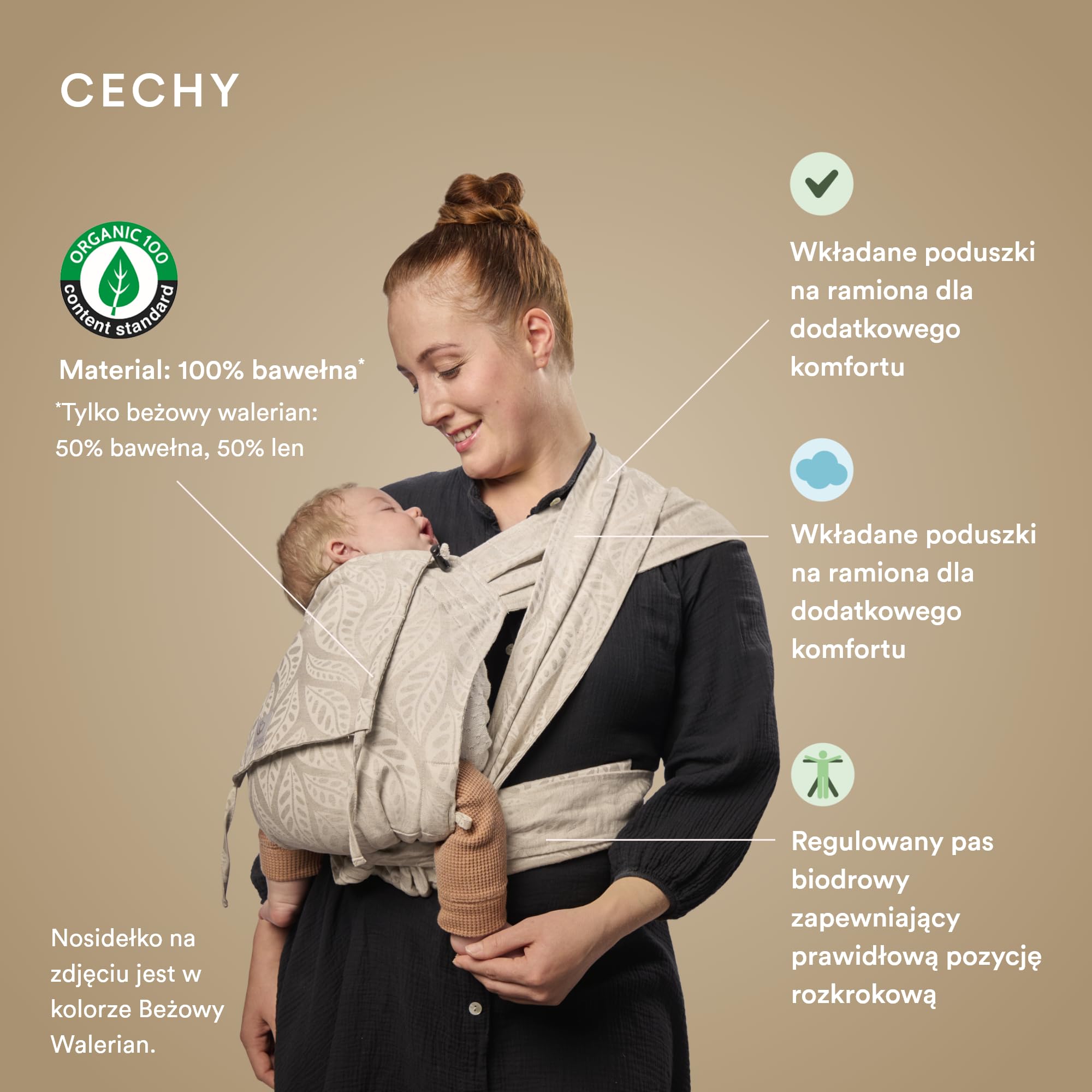 Nosidełko Stokke Limas, Terracotta (OCS) - nosidełko dla noworodka - trzy opcje noszenia - bezpieczne od urodzenia do 15 kg