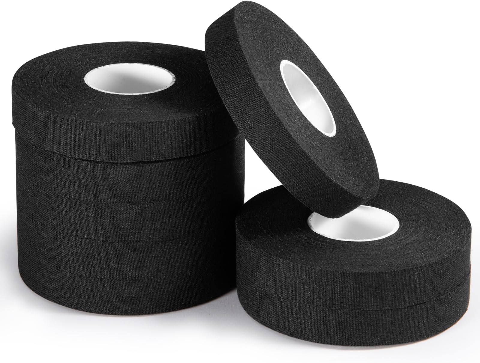 Pro Finger Tape 8 Pack 0.5” x 45 Ft Black Athletic Sports