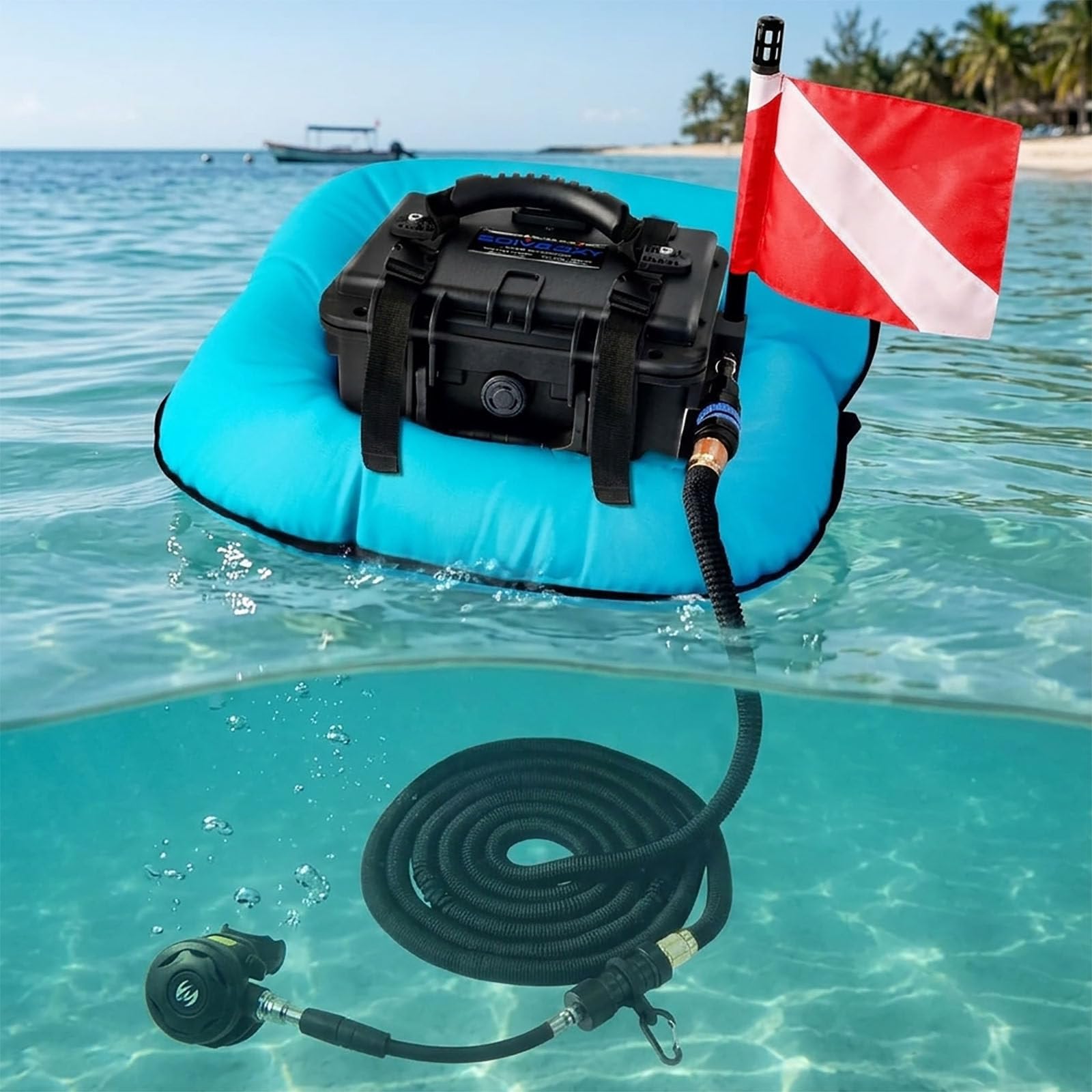 Lakenbroade Portable Diving Ventilator Tankless Scuba Diving System Blue