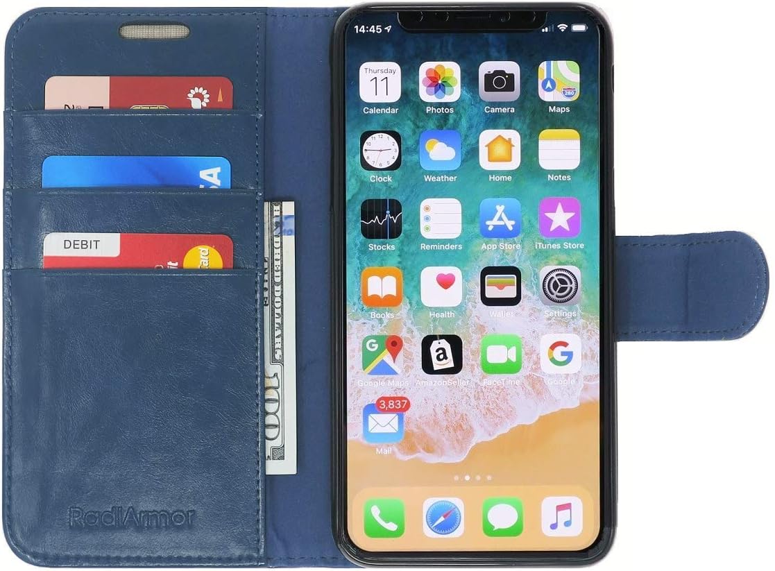 RadiArmor RF Blocking Case – Compatible with iPhone 14 Pro Max - Wallet Case with Lab-Tested RF Shielding Technology – Over 91% User Reduction (Teal)