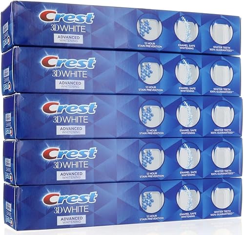 Crest Pasta dental con fluoruro blanqueador avanzado blanco 3D