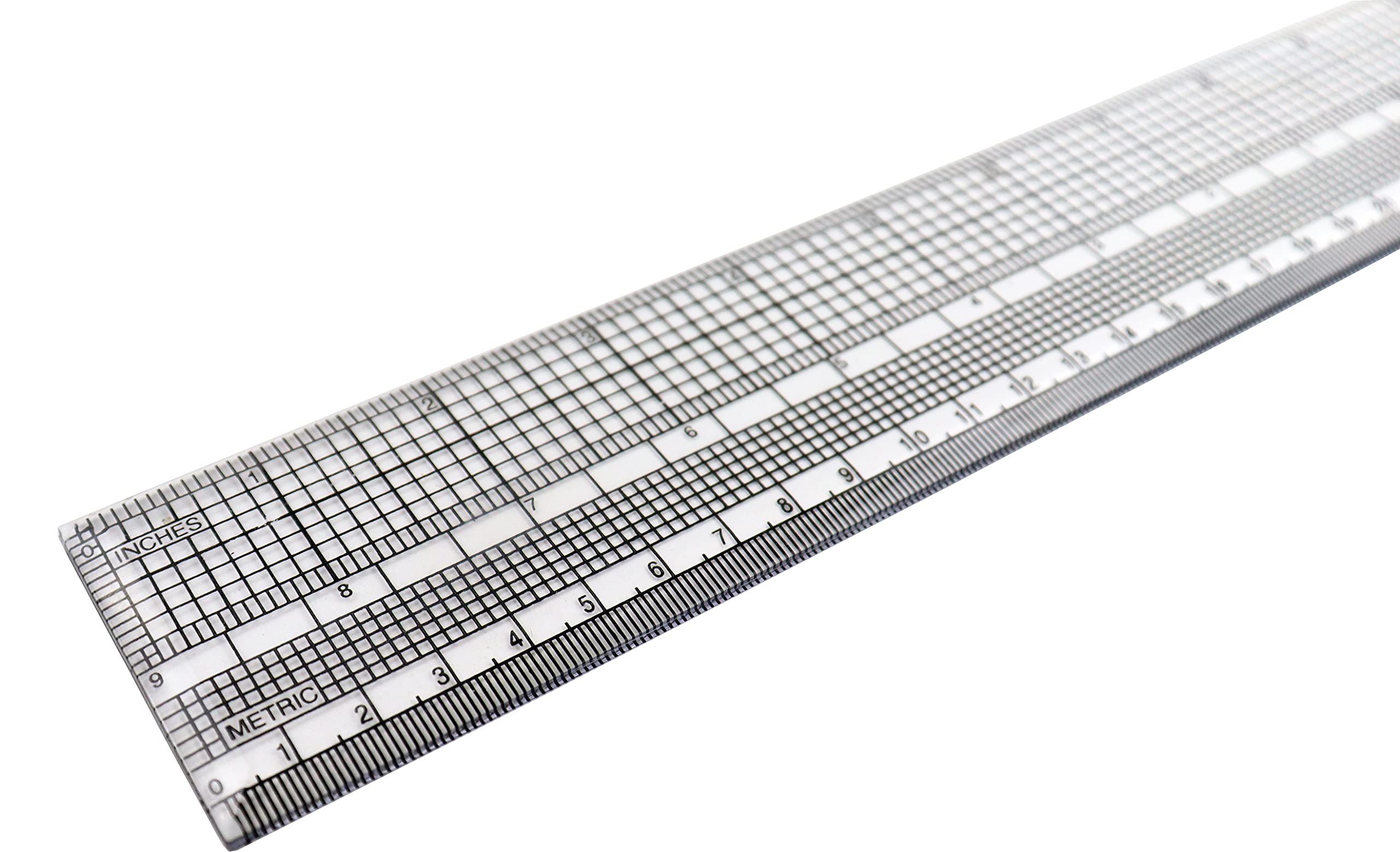 Liquidraw Grading Ruler For Pattern Making, Pattern Maker Quilting Sewing Ruler 45cm 18" Imperial & Metric Measurements For Dressmaking