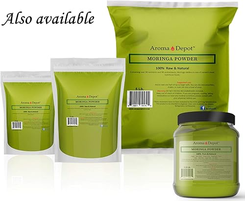 Miniatura 2 de Polvo de moringa de 5 libras. Raíz (Zingiber officinale Roscoe) - Keto natural crudo, vegano, rico en vitamina C - Recomendado para usar en
