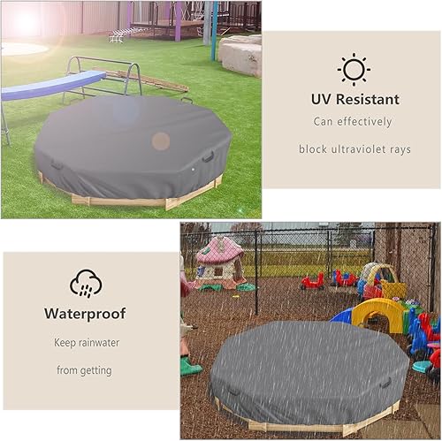 Miniatura 5 de Funda para cajas de arena octagonales, protección de cable con núcleo de acero para cajas de arena octagonales de 84 x 78 x 9 pulgadas, impermeable,