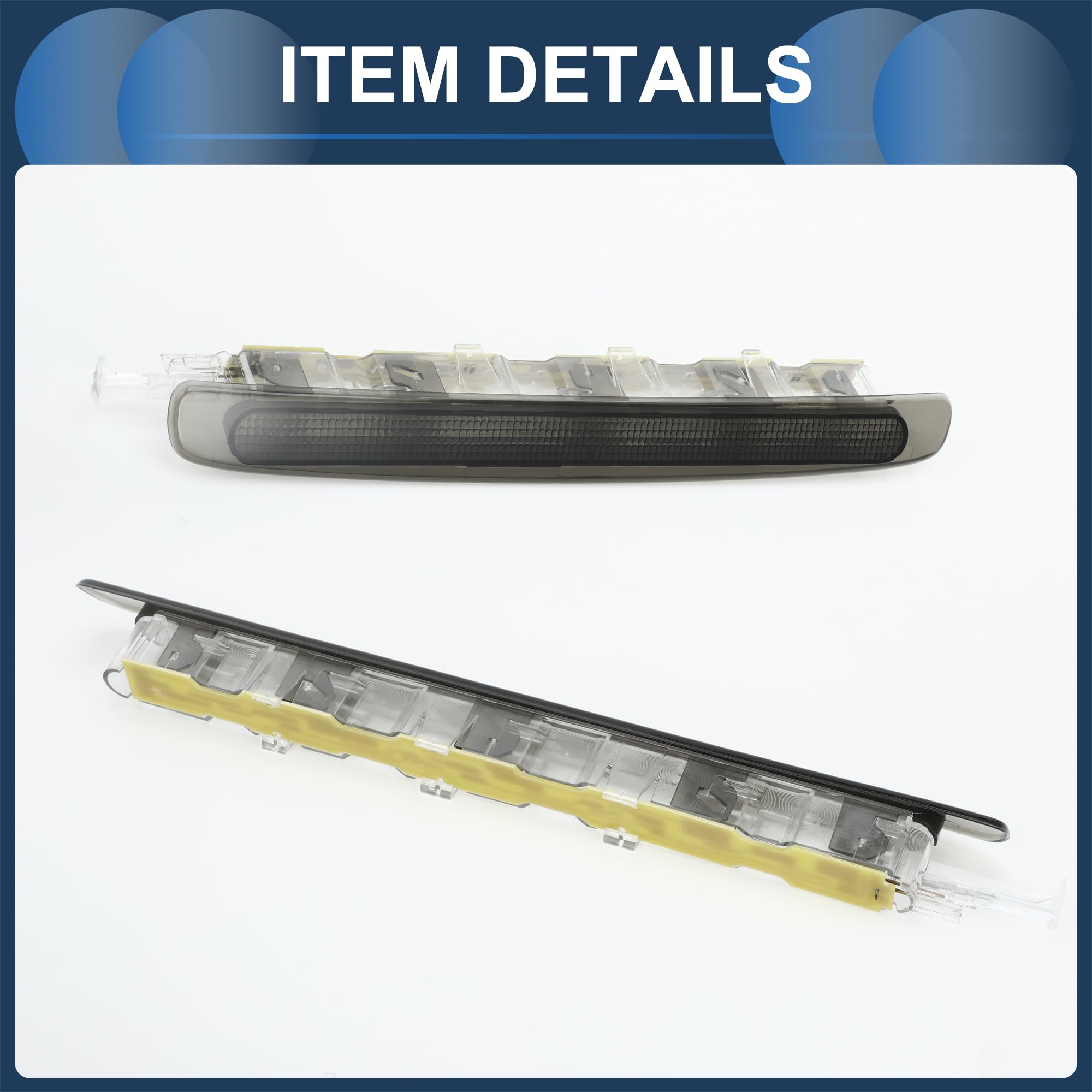 Luz De Freno Led De Tercera Luz De Freno Adecuado para Seat Altea Xl-Type 5P 2006-2015 Carcasa Negra De Plástico Impermeable Luz De Freno De Alto Montaje