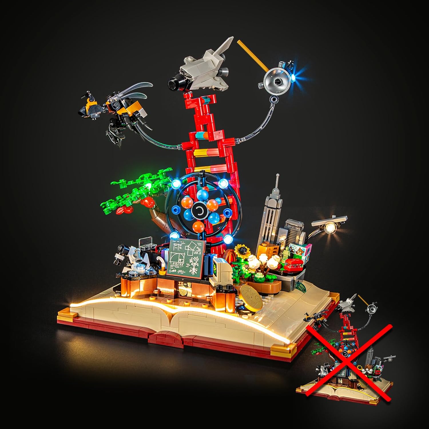 LIGHTAILING Light for Lego-21355 The Evolution of STEM - Led Lighting Kit Compatible with Lego Building Blocks Model - NOT Included The Model Set