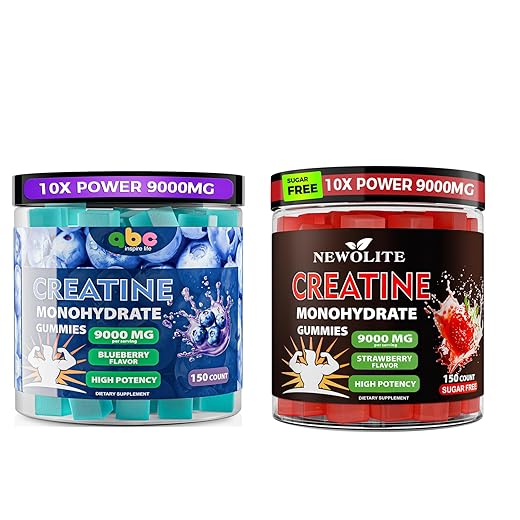 Energy Strength Creatine Monohydrate Gummies 9000MG Energy for Muscle,Potent Creatine Supplement Support Strength