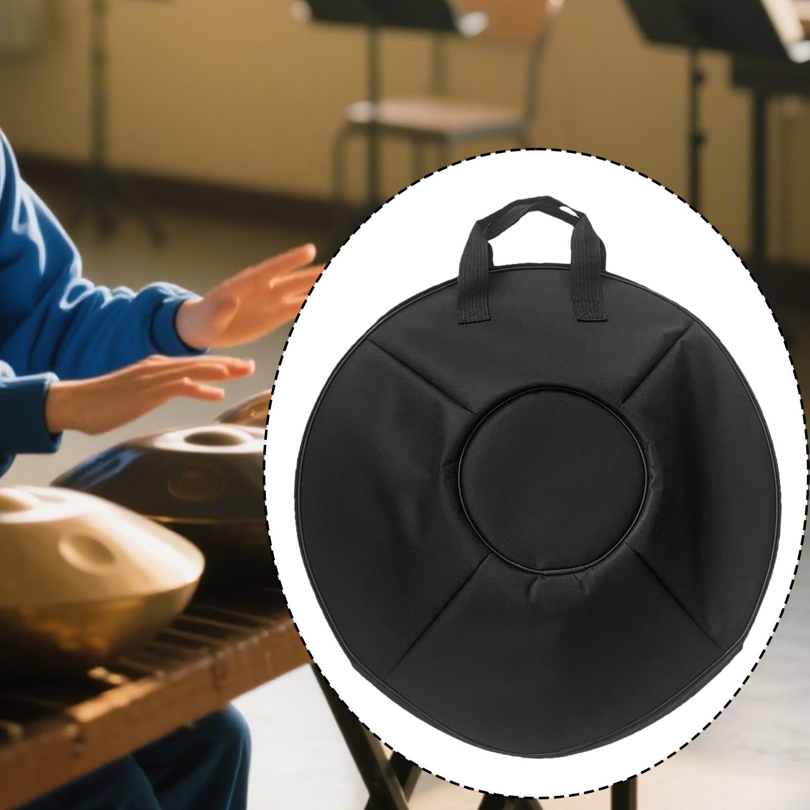 Borsa per Handpan, Custodia per Handpan, Protettiva, Portatile, 22 Pollici, Antigraffio, Antiurto, Protettiva, Zaino, Borsa