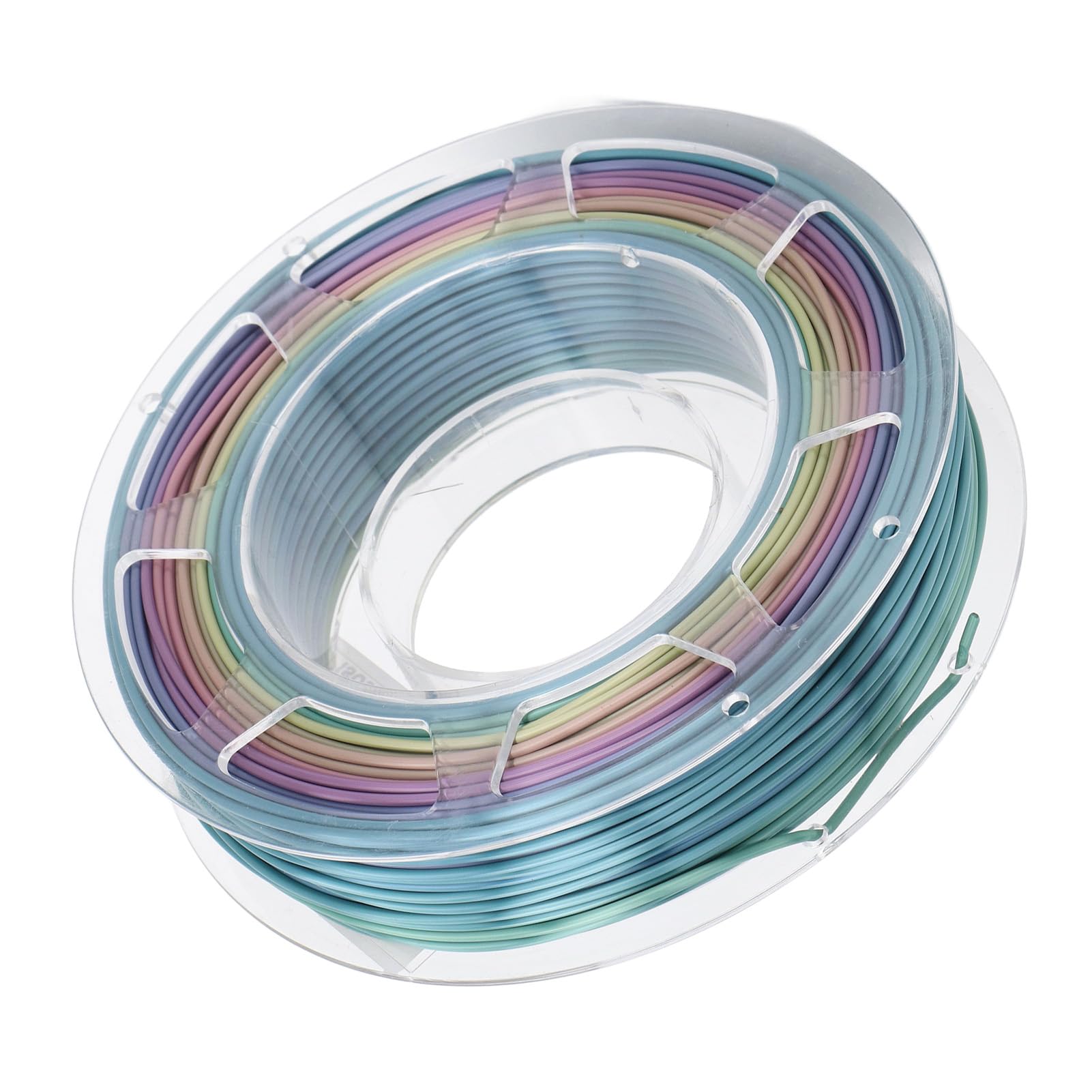 Rengue Seidenregenbogenfarbenes PLA-Filament 1,75 Mm 1 Kg Glänzendes Farbverlauf-Filament für 3D-Drucker mit Hoher Genauigkeit von 0,02 Mm für die Meisten FDM-3D-Drucker