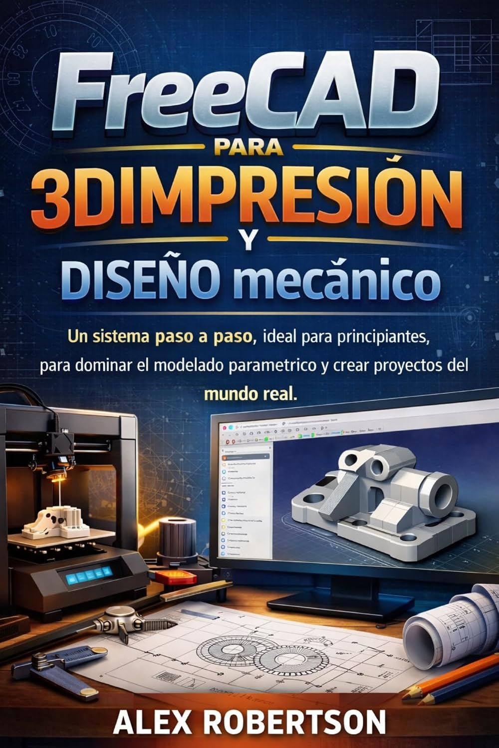 FreeCAD para 3DImpresión y Diseño mecánico: Un sistema paso a paso, ideal para principiantes, para dominar el modelado paramétrico y crear proyectos del mundo real. (Spanish Edition)