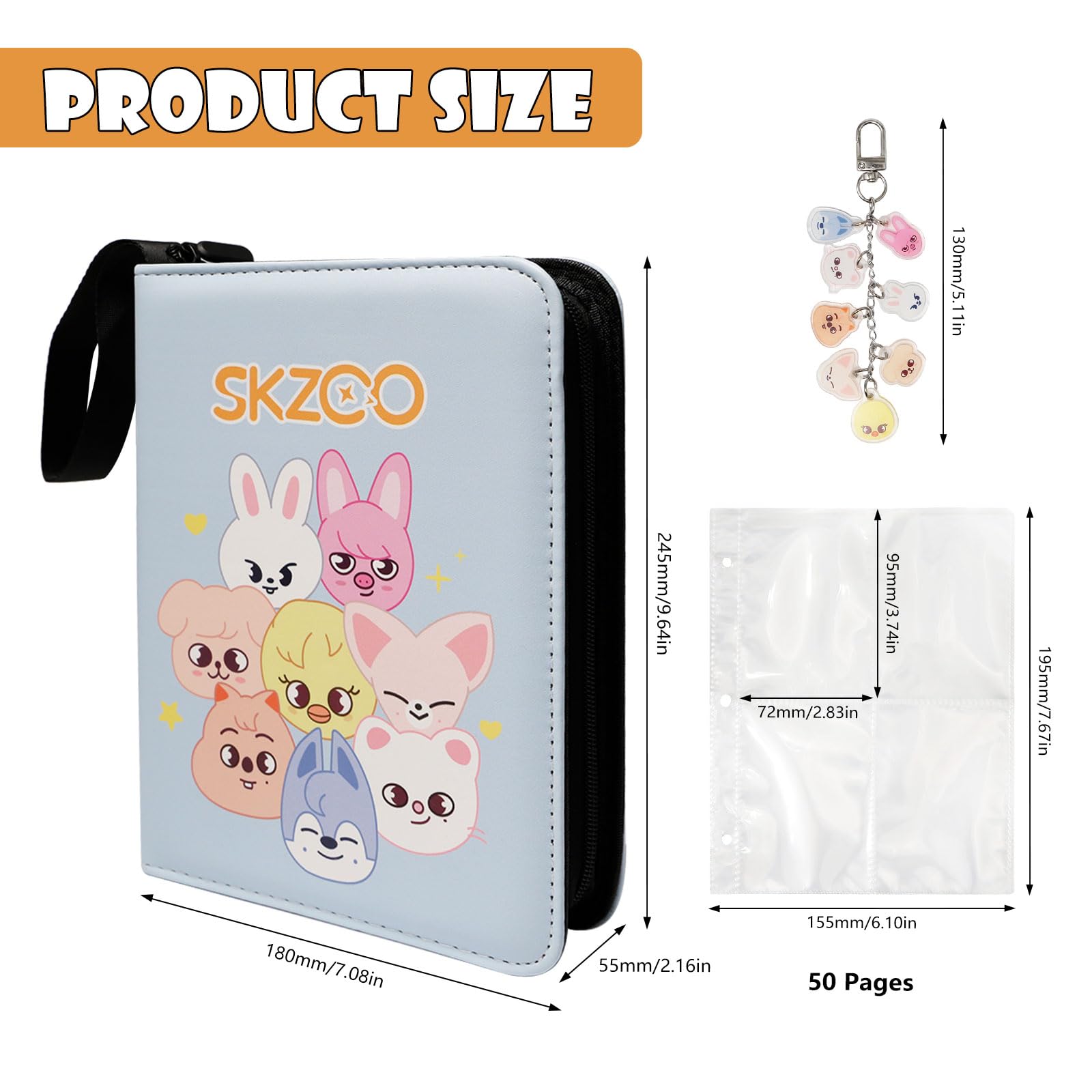 Stray - Photocard Binder SKZ - Noir - Album De 400 Cartes à Collectionner - 400 Pochettes -Photocards Holder Cadeaux Kpop Merch Pour STAY