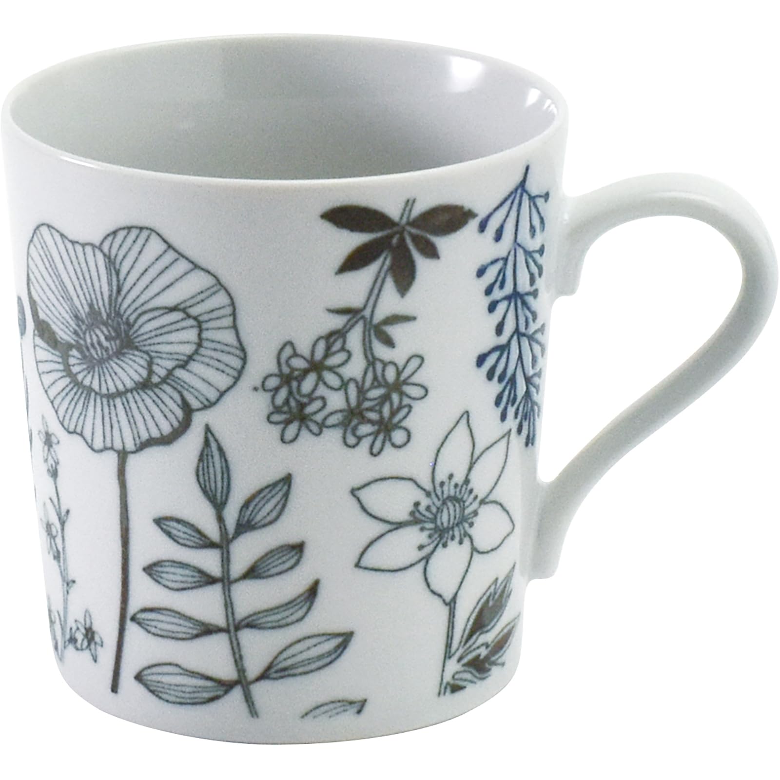 Mino Ware Floral Mug – Lightweight Porcelain