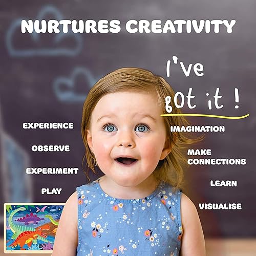 Miniatura 7 de MoinKidz Rompecabezas de 24 piezas para niños de 3 años, rompecabezas de madera de dinosaurio para niños de 3 a 5 años con imagen debajo,