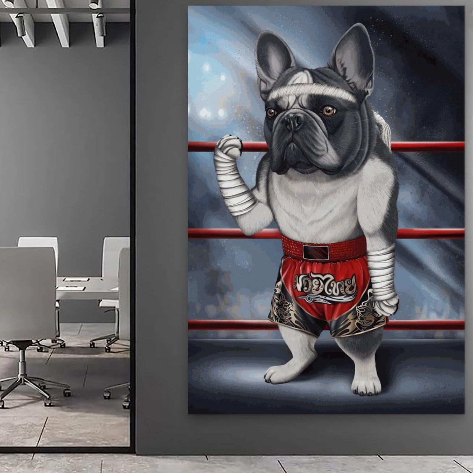 GXYUAOIEF Stampe artistiche su tela, motivo bulldog, decorazione
