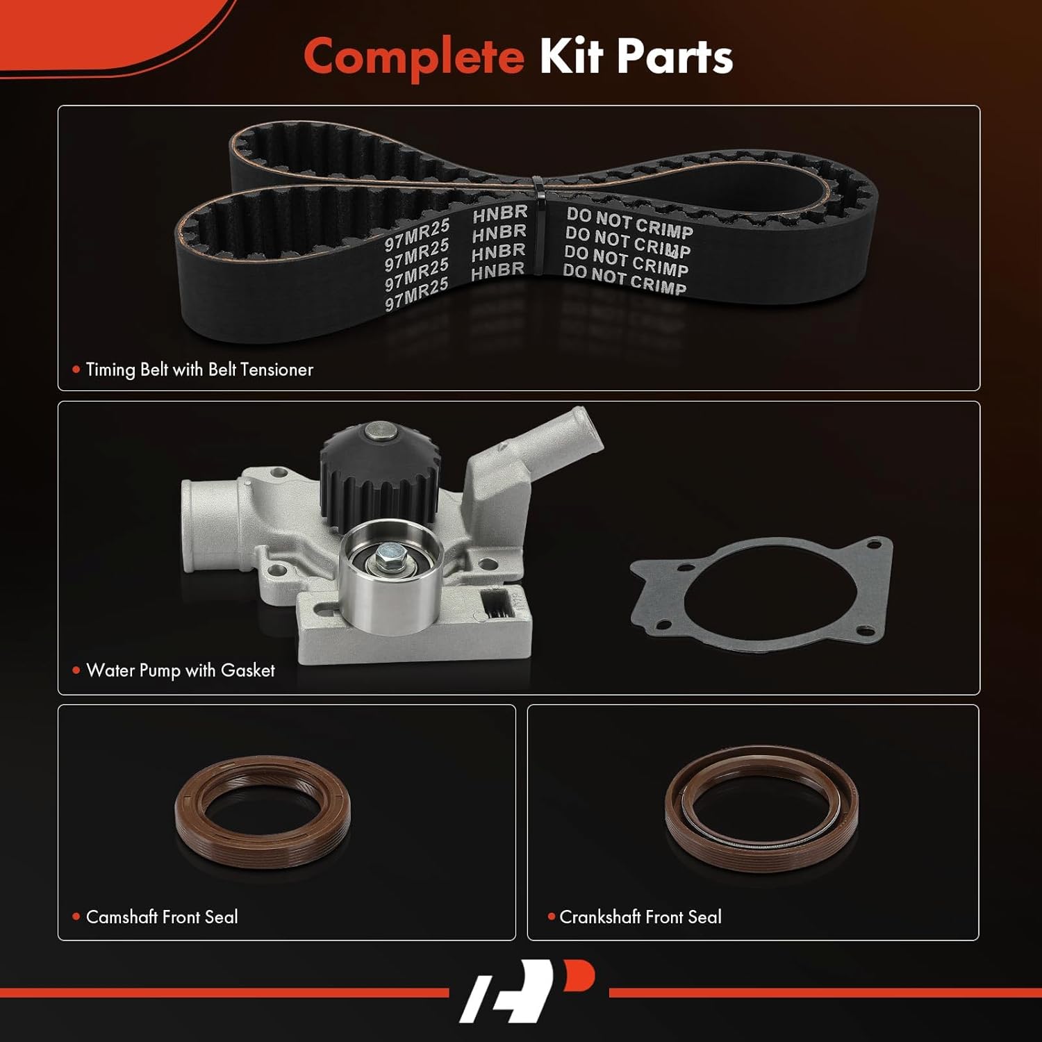 A-Premium Engine Timing Belt Kit with Water Pump Compatible with Ford Escort 1991-1996 & Mercury Tracer 1991-1996 - 1.9L