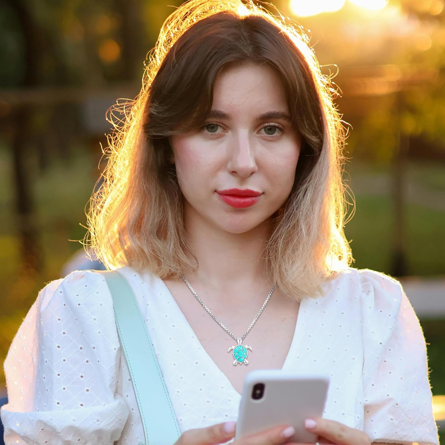 Animal Cat/Cow/Owl/Dolphin/Turtle Necklace Sterling Silver Moonstone Abalone Shell Crystal Opal Cute Animals Jewelry Gift for Women - Image 5