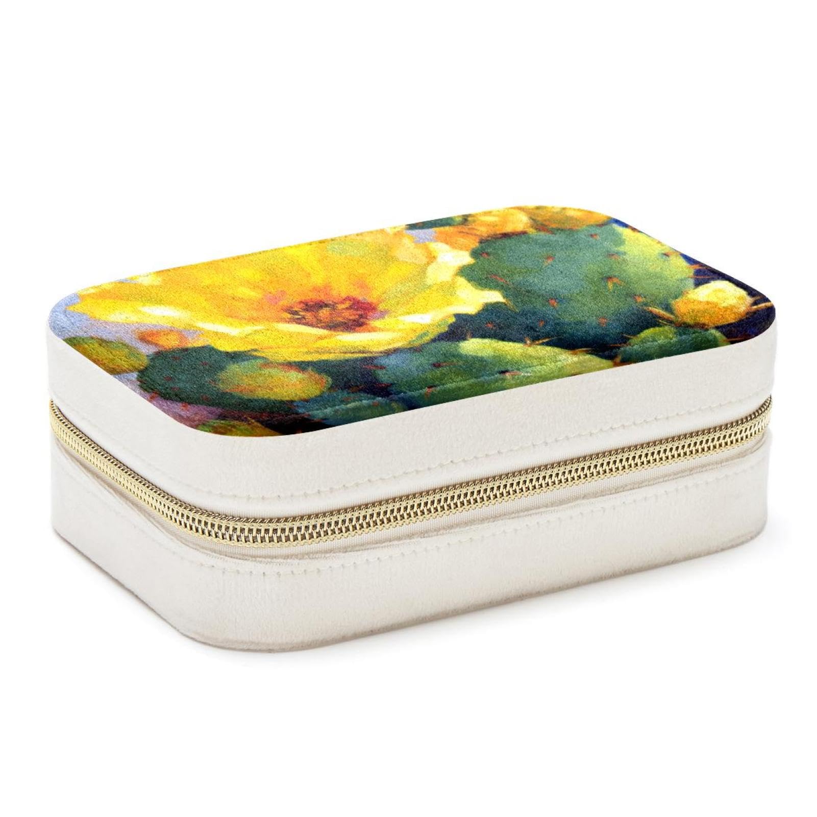 Boîte à bijoux de voyage fleurie pour ranger ses bagues avec style