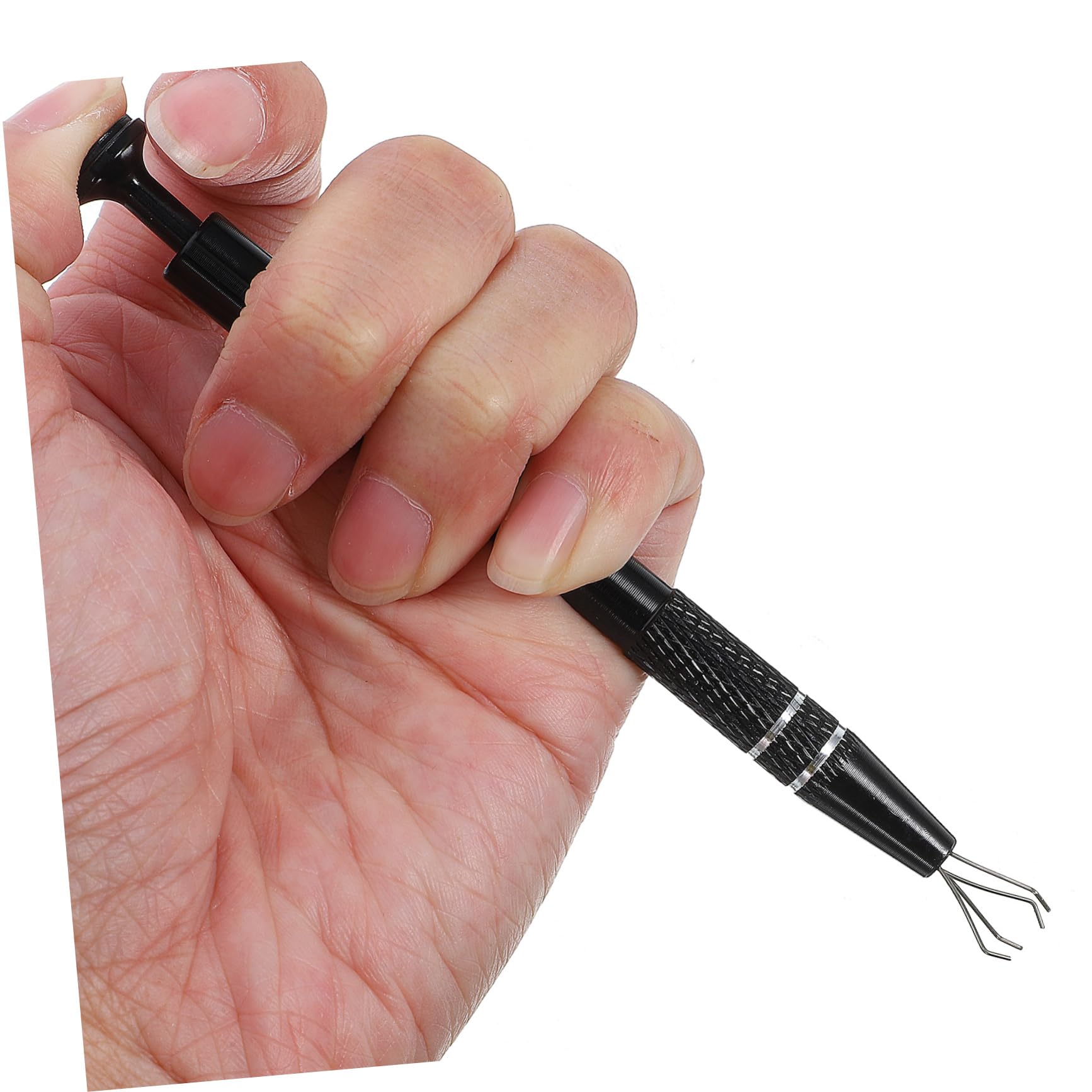 Mikikit 3pcs Ic Extraction Tool Claw Grabber 4-prong Spring Assisted Pickup Tool Electronic Component Grabber for Smd