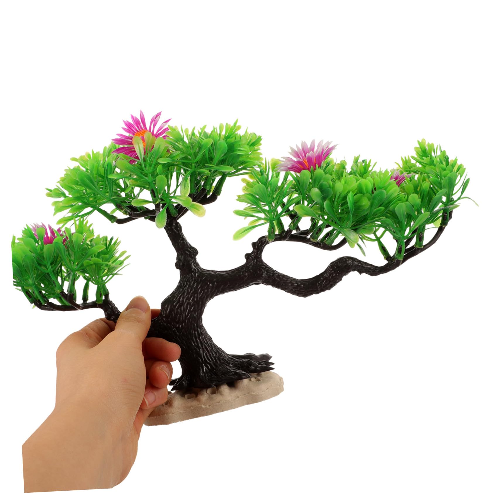 BESPORTBLE 5piezas Adorno De Árbol Acuático Simulado para Peceras Decoración Natural para Acuarios Pequeños Accesorio Embellece El Hábitat De Peces y Reptiles