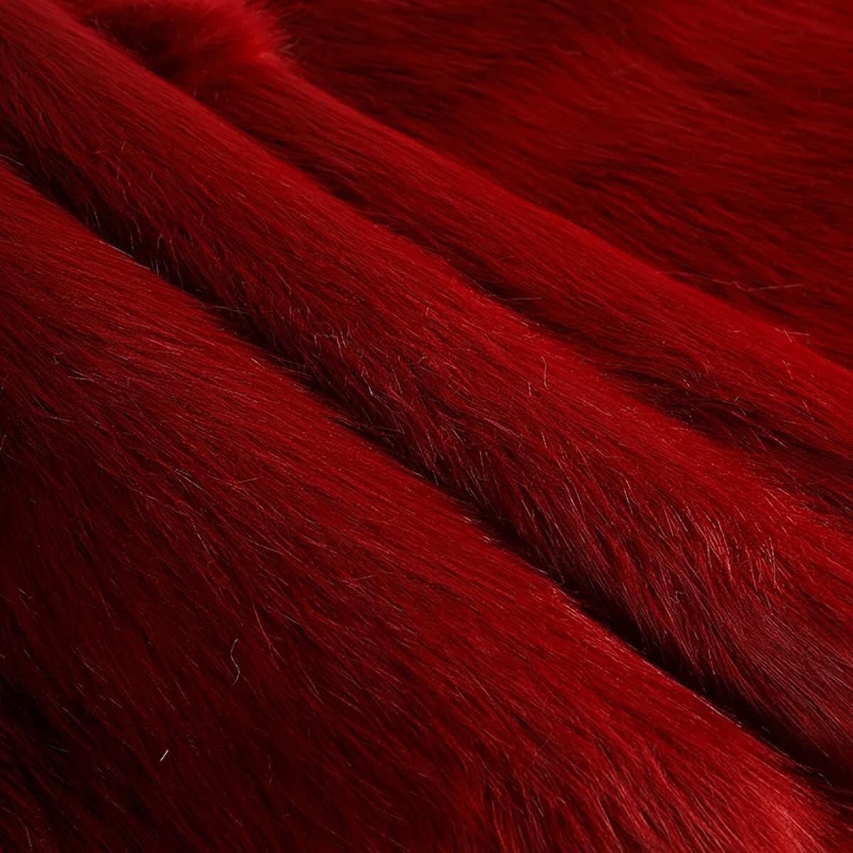LXXW Tissu en fausse fourrure Tissu doux à poils longs Tissu en fausse fourrure de renard pour bricolage, couture, costumes, décoration 180 × 100 cm Décoration en fourrure artisanale (couleur : 5