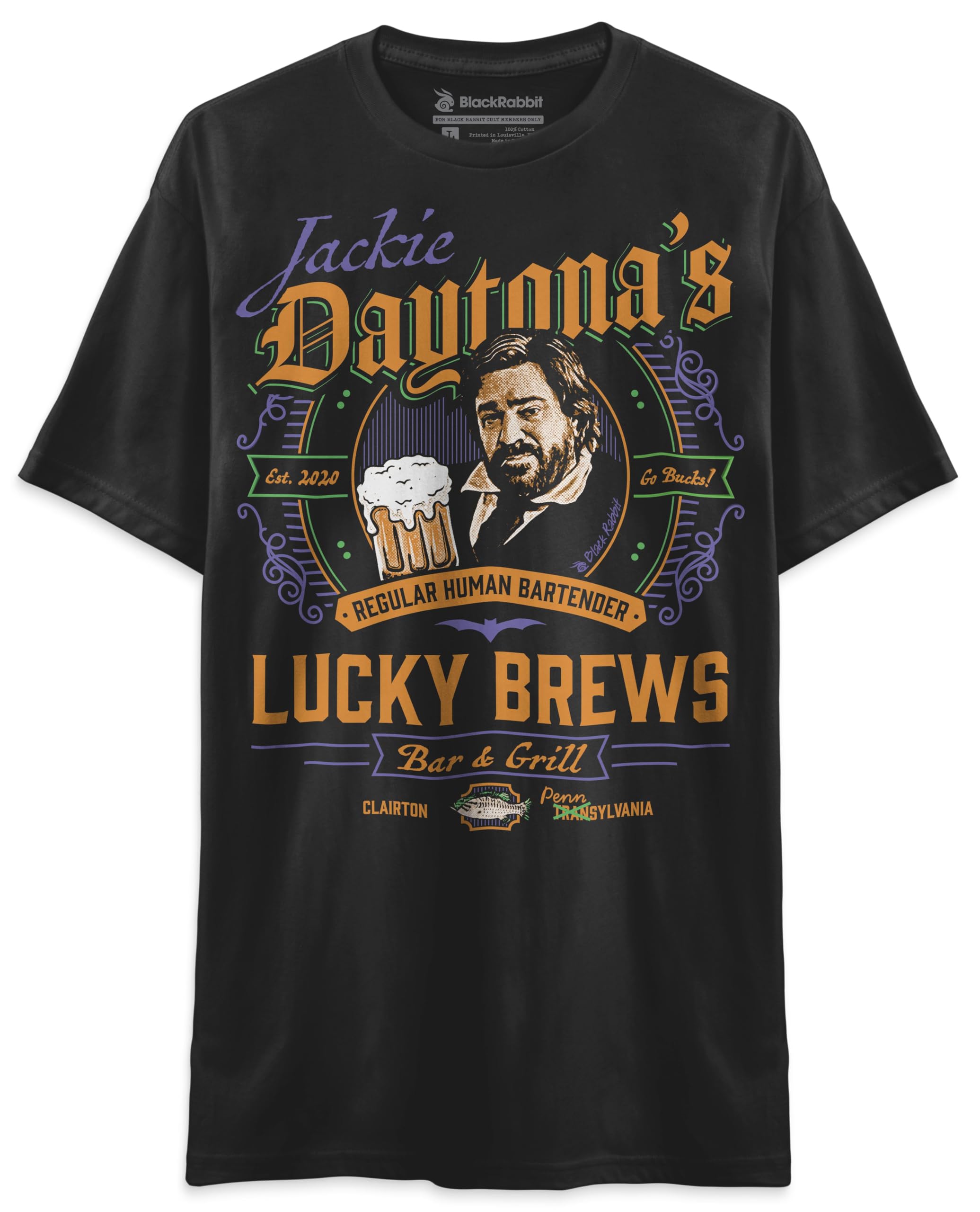 What We Do in The Shadows Jackie Daytona Regular Human Bartender Lucky Brews Bar Shirt Retro Vintage Unisex Classic T-Shirt