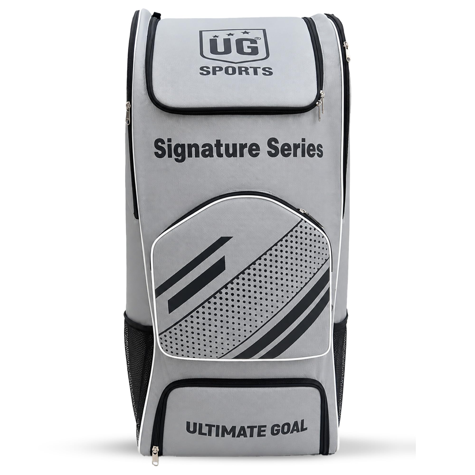 Ultimate Goal Signature Series Cricket Kit Bag for Men with Tractor Wheels, Large Storage Cricket Gear Bag, Heavy Duty Travel Bag (Grey)-image-13