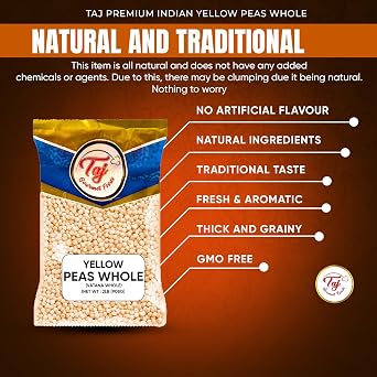 TAJ Yellow Peas Whole 2-Pounds | Vatana Whole, Vatana, Matar
