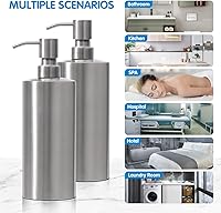 Vista 5 de ARKTEK Large Stainless Steel Countertop Soap Dispenser - Rust and Leak Proof Liquid Hand Soap Pump Bottle for Kitchen, Bathroom and Countertop Hand