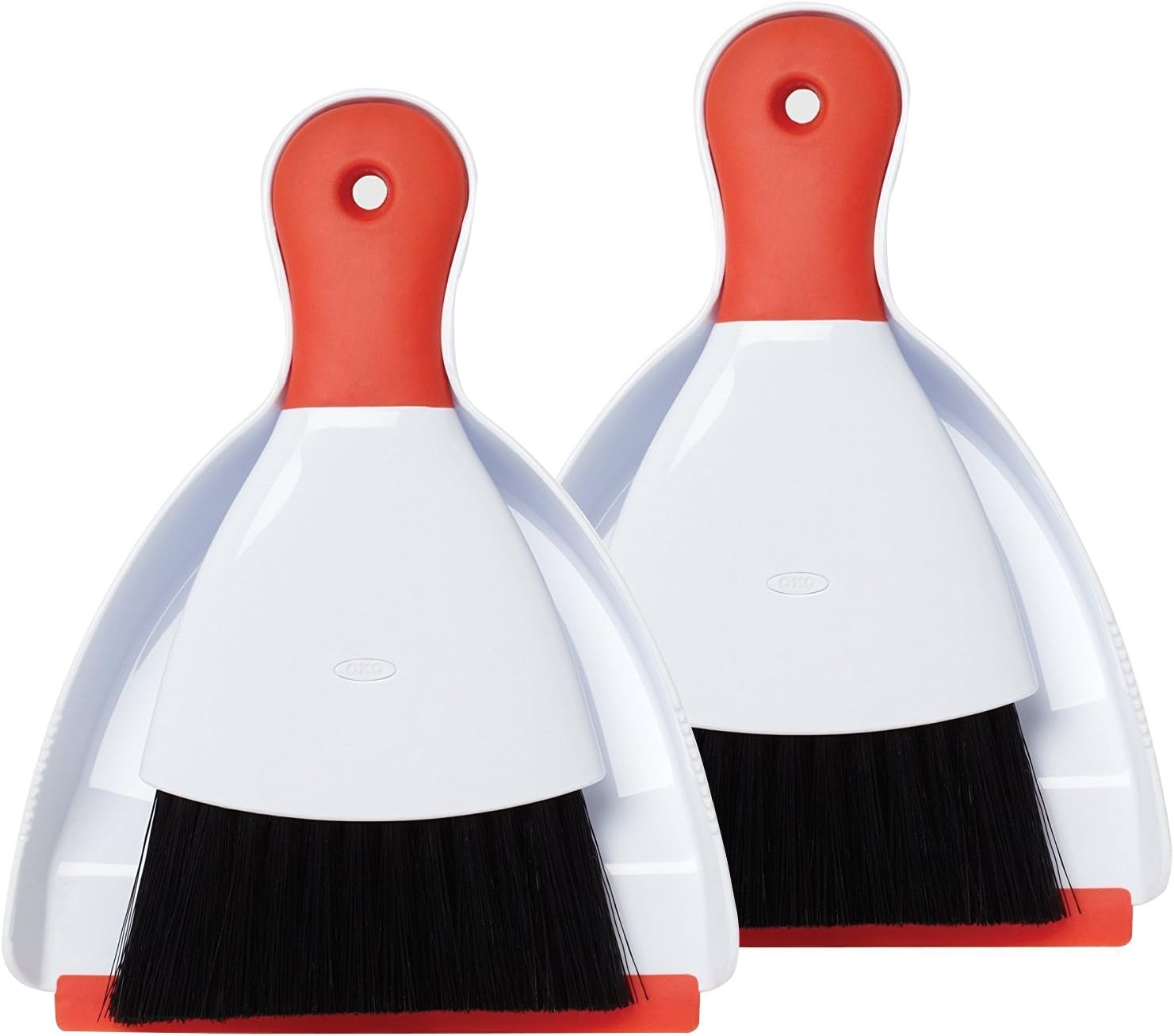 OXO Tot Mini Dust Pan And Brush Set, Orange (2 Pack