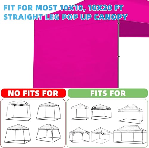 Vista 18 de Joramoy Paredes laterales de tienda de campaña para toldo desplegable de 10 x 10, paquete de 3 paneles solares instantáneos, impermeable y Blanco