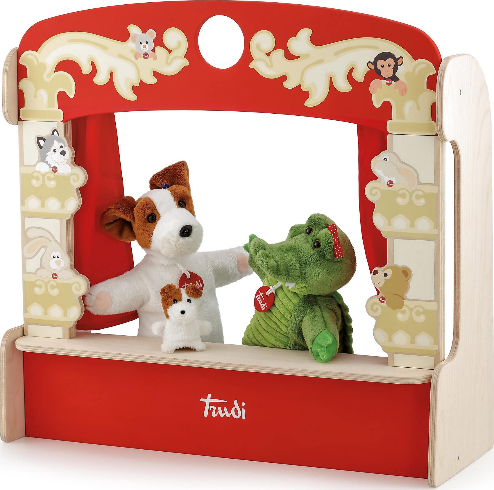Trudi Théâtre de Table Théâtre de marionnettes et de marionnettes en Peluche Portable. Jeu pour Les Enfants. Raconter et créer des Histoires | 58x56x21cm S | Puppets | modèle 88014