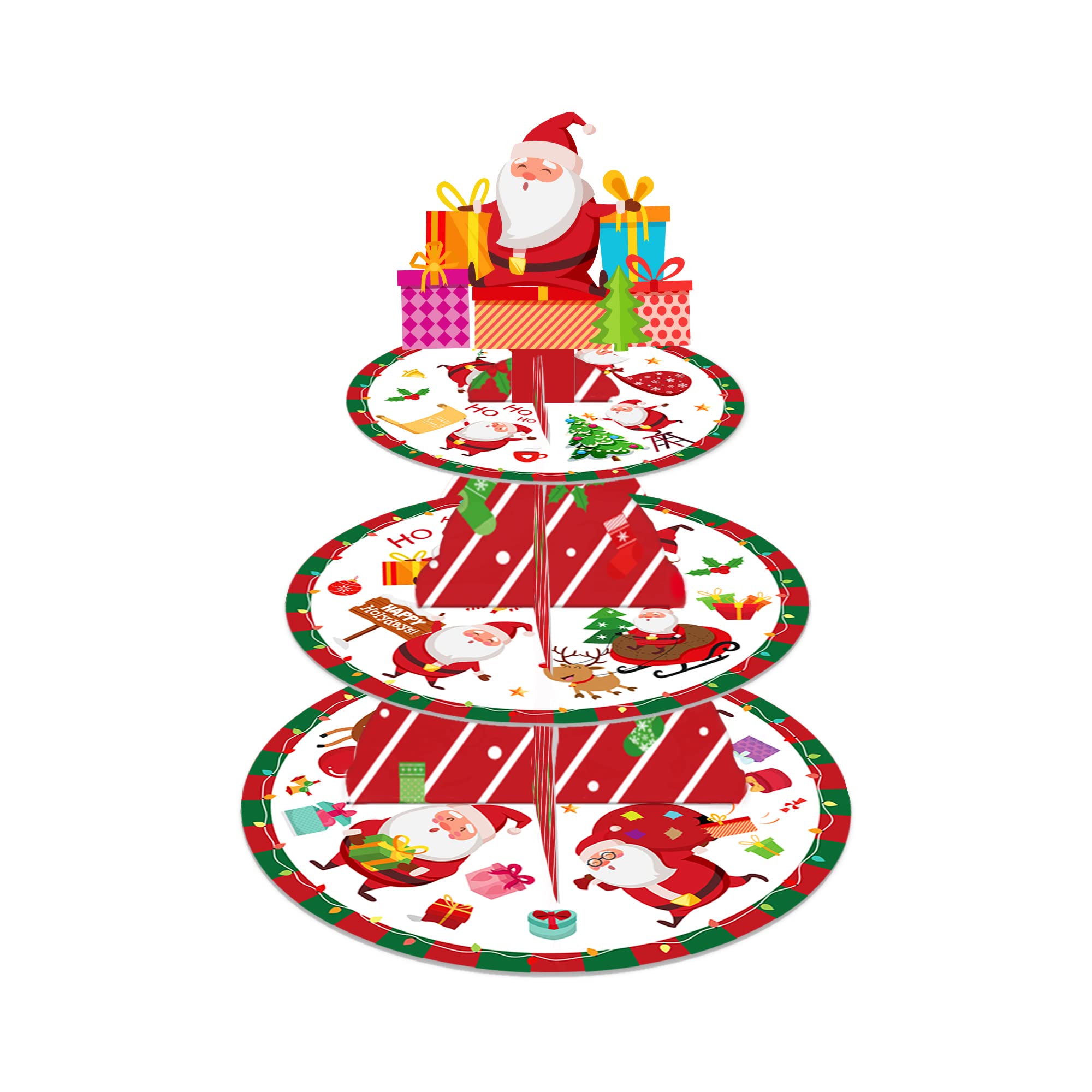 MRPAPA Lot De 3 Présentoirs à Cupcakes à 3 étages | Plateaux à Dessert Jetables En Carton Pour Fêtes, Mariages